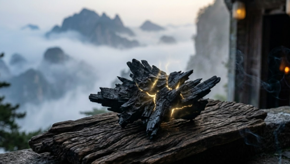 Lightning-Struck Wood in Eastern-Inspired Design